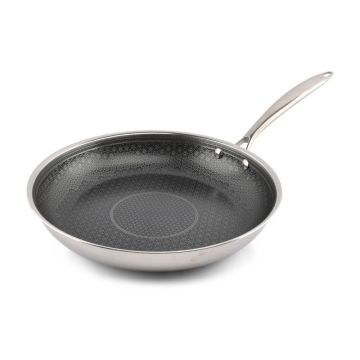 Tigaie cu suprafață antiaderentă din oțel inoxidabil ø 29,5 cm Fusion – BonBistro