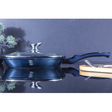 Tigaie grill cu capac Berlinger Haus, Aquamarine, 28 cm, 2.1 L, aluminiu forjat, blue