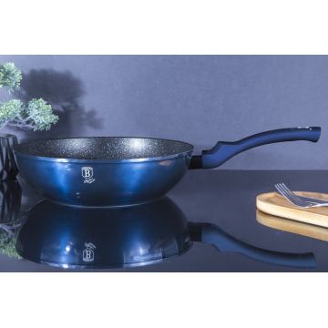 Tigaie Wok Berlinger Haus, Aquamarine, 28 cm, 3.2 L, aluminiu forjat, blue