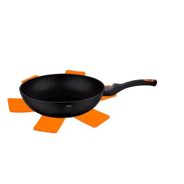 Tigaie Wok Berlinger Haus, Granit Diamond , 28 cm, 3.2 L, aluminiu forjat, negru