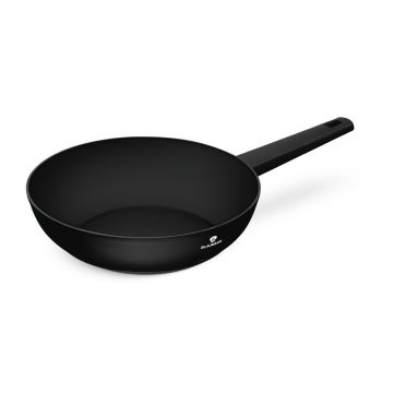 Tigaie Wok Blaumann, Black Silver, 28 cm, aluminiu forjat, negru mat