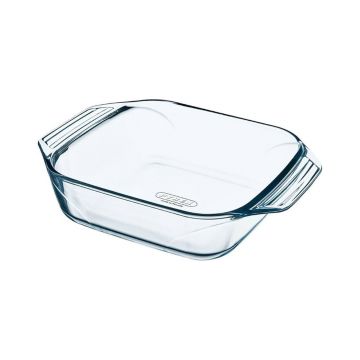 Vas patrat, sticla termorezistenta, 22x22cm/2,4L, "Let's Share" - Pyrex