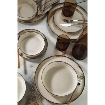 Serviciu de Masa (16 Pieces), Crem - Crem