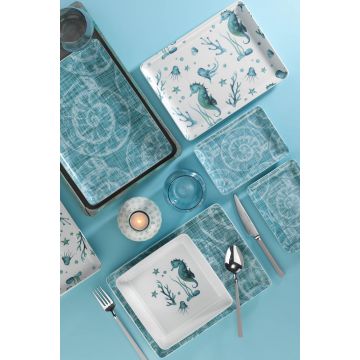 Serviciu de masă 18 bucăți TAN18YS60011507, Multicolor, 30x22x3 cm - Multicolor