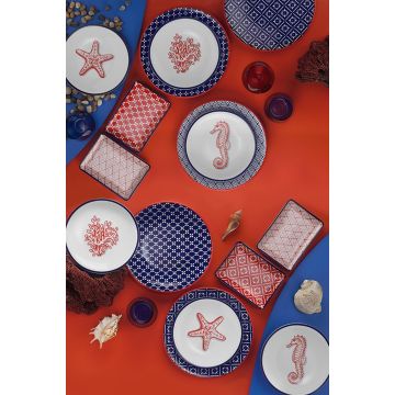 Serviciu de masă 18 bucăți ZG18Y660011782, Multicolor, 27x27x2 cm - Multicolor