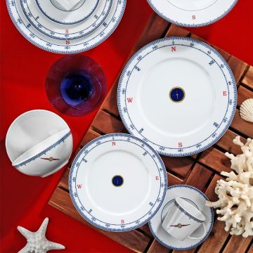 Serviciu de masa, 24 piese,  Portelan, Multicolor - Multicolor