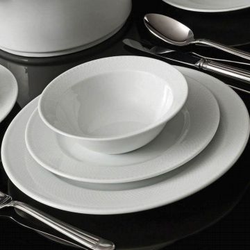Serviciu de masă 53 bucăți ZUM53YT00, Alb, 25x25x2 cm - Alb