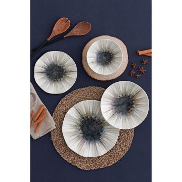 Serviciu de masa, Set 24 piese pentru cina, Portelan, Multicolor, 29x28x36 cm - Multicolor