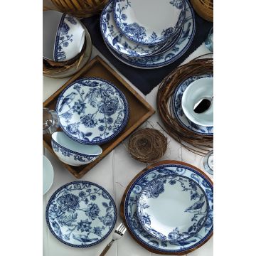Set de cină, Alb, 21x2x27 cm - Alb
