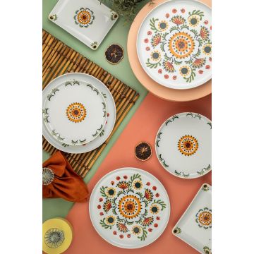 Set de cină, Multicolor, 27 cm - Multicolor