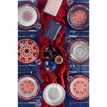 Set de cină, Multicolor, 27x2x27 cm - Multicolor