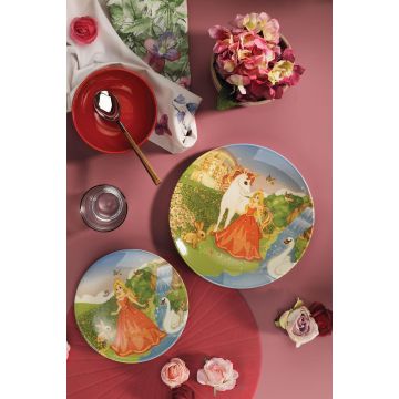 Set Farfurii Copii 1 Persoana, Ceramica fina , Multicolor, 3 piese - Multicolor
