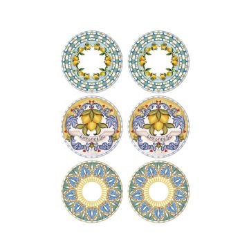 Set farfurii, Multicolor, 19 cm - Multicolor