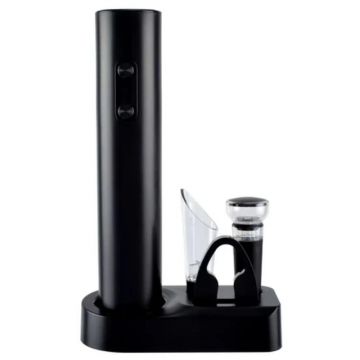 Tirbuson cu Baterii, Suport, Turnator, Dop Vacuum si Taietor de Florie, Perfect Home
