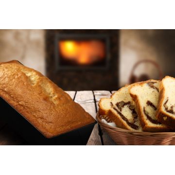 Forma pentru cozonaci Vanora, 31x15.9x9.5 cm, teflon, negru