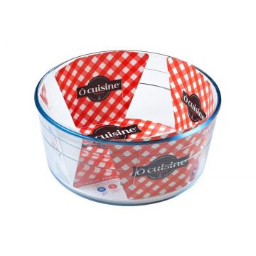 Forma sufleu termorezistenta Glass Bakeware, Ocuisine, 21 cm, sticla