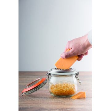Recipient cu razatoare, Kilner, Grater, 15 x 16 cm, sticla, transparent