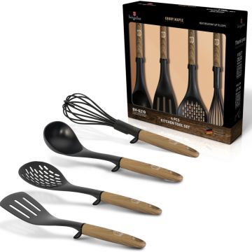 Set 4 ustensile de bucatarie Ebony Maple, Berlinger Haus, silicon/plastic,