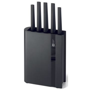 Set 5 cutite cu suport Richardson Sheffield, Edge Black, inox/lemn, negru