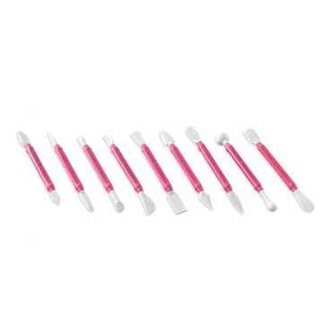 Set 9 ustensile pentru decorarea prajiturilor Wonder, Silikomart, maner ergonomic