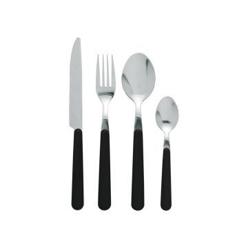 Set tacamuri 24 piese, Jolly, Excelsa, inox, negru