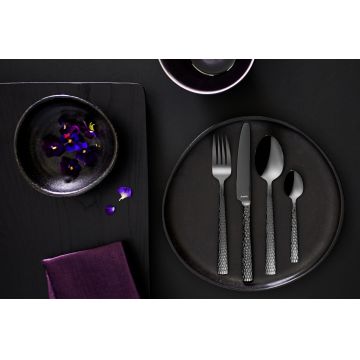 Set tacamuri pentru 6 persoane, 24 piese, Amefa, Felicity Black, inox