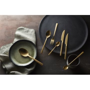 Set tacamuri pentru 6 persoane, 42 piese, Amefa, Manille Gold, inox