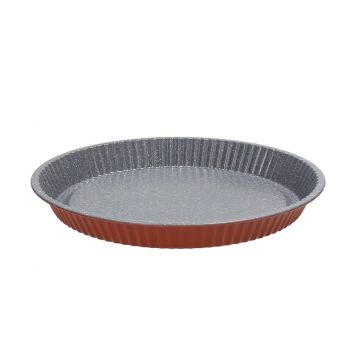 Tava de copt, Tognana, Natlo Vintage, 26 cm Ø, otel carbon, rosu
