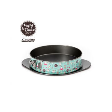 Tavă de tort detașabilă Simona Pope, 28 x 7 cm, acoperire din oțel carbon / antiaderentă, multicolor