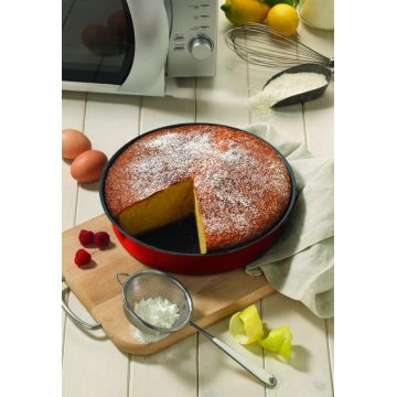Tava rotunda pentru copt in cuptorul cu microunde, Snips, 26 cm Ø, aluminiu