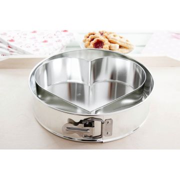 Tava tort forma inima, Snb, 24 cm, aluminiu