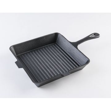 Tigaie grill, Vanora Home, 25 x 4.7 cm, fonta, gri