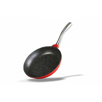 Tigaie Home Chef, Heinner Home, 24 x 4.5 cm, aluminiu turnat, negru/rosu
