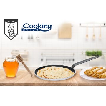 Tigaie profesionala pentru clatite, Cooking by Heinner, 26x2 cm, aluminiu presat