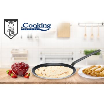 Tigaie profesionala pentru clatite, Cooking by Heinner, 30x2 cm, aluminiu presat