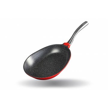 Tigaie saltapasta Home Chef, Heinner Home, 28 x 3.5 cm, aluminiu turnat, negru/rosu