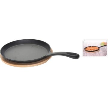 Tigaie Tapas Dish, 24x18x3.4 cm, fier/bambus