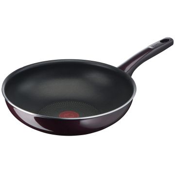 Tigaie Wok, Tefal, Resist Intense, 28 cm Ø, aluminiu