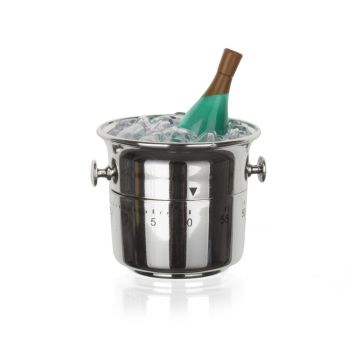 Timer Ice Bucket, Banquet, 7x7x9.6 cm, plastic cromat