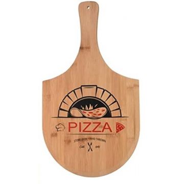 Tocator pentru pizza, 53.5x30.5x1 cm, bambus