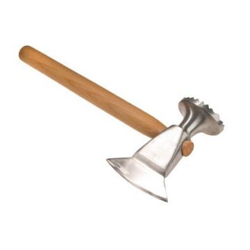 Ciocan pentru carne cu satar, Practic, 33 cm, aluminiu, maro