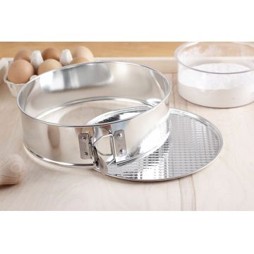 Forma de tort cu baza detasabila, Snb, 22 cm, aluminiu Forma de tort cu baza detasabila, Snb, 22 cm, aluminiu