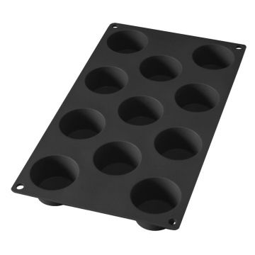 Formă din silicon pentru 11 mini brioșe Lékué, negru