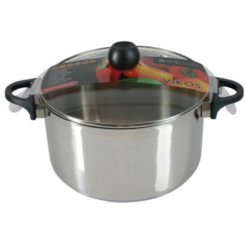 Oala cu capac Vikos, Ambition, 6 L, 20 cm, inox