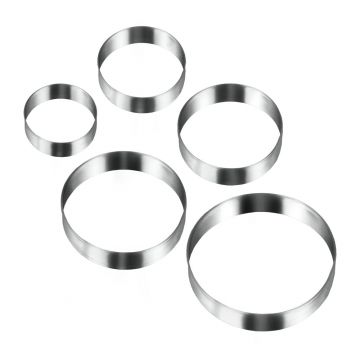 Set 5 forme pentru prăjituri în formă de cerc Metaltex Cookie Cutters