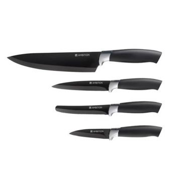 Set cutite 4 piese Jasper Black, Ambition, inox