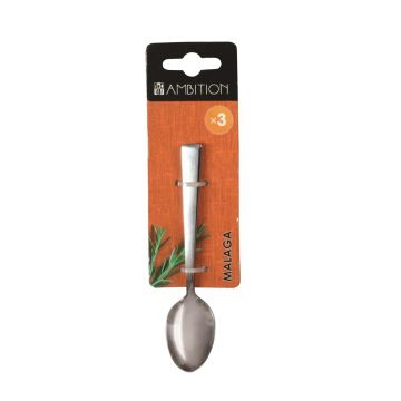 Set lingurite ceai 3 piese Malaga, Ambition, 19 cm, inox
