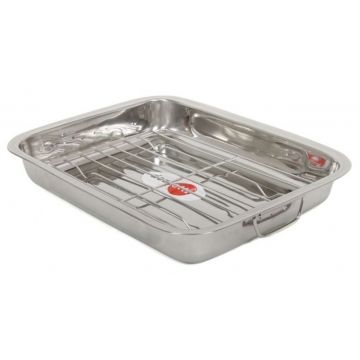 Tava cuptor cu gratar, Domotti, 30.7 x 22.7 cm, inox