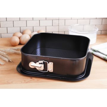 Tava de copt cu invelis non-stick , Snb, 24x24 cm, aluminiu, negru