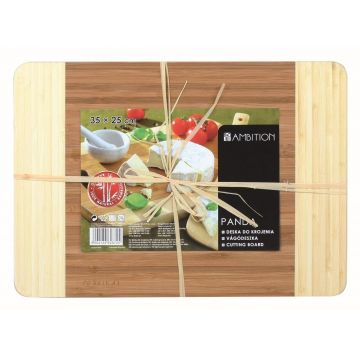 Tocator din bambus Panda Edges, Ambition, 35x25 cm